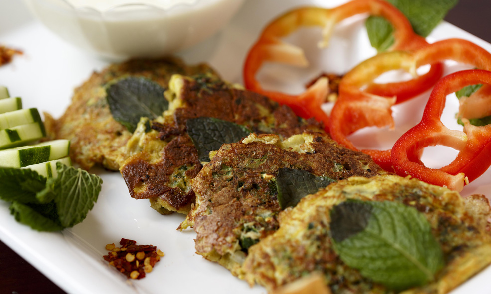 Ojjeh, a zucchini omelet, is an easy dish that is perfect for serving to a crowd, says Simone Saleh. 