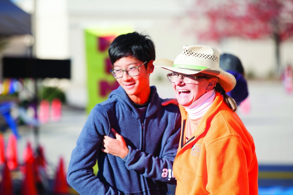 Han Lim, left, and Alisa Wright Colopy, founder of Fit & Able Productions.