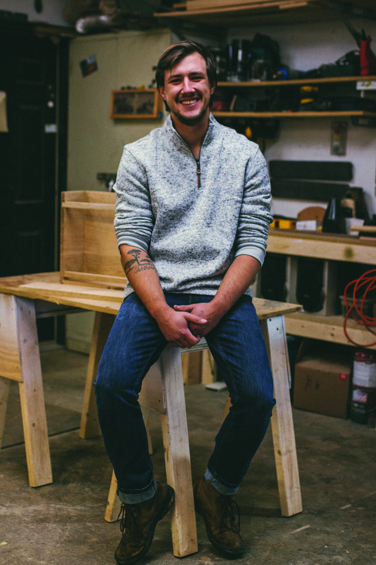 Matt Booty builds Scandinavian-inspired furniture and home accessories for his company Enkle Designs. “My goal is to produce good quality products that are made on a small scale, with a lot of attention given to detail,” he says.