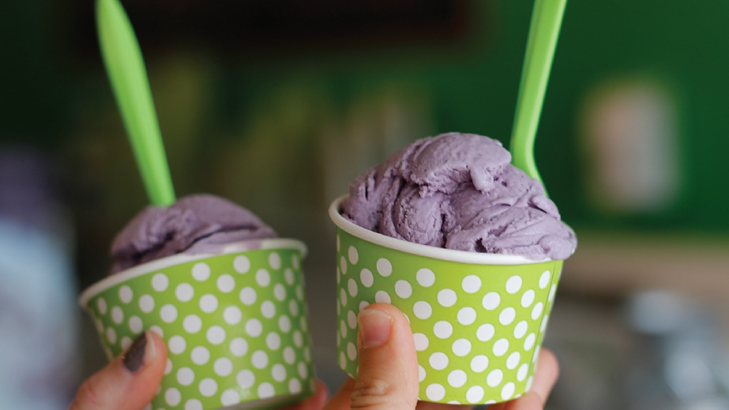 Blueberry ice cream from Fresh Local Ice Cream