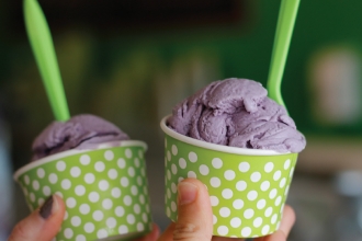 Blueberry ice cream from Fresh Local Ice Cream