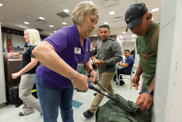 USO of NC Triangle area Volunteer of the Year Cathy Sheppard