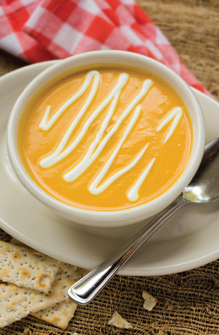 Pumpkin bisque is a seasonal favorite at Lucky 32 Southern Kitchen. The Cary restaurant goes through 20 gallons on Thanksgiving Day.
