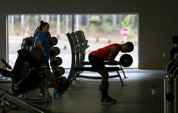 Northwest Cary YMCA. Girl working out: Jasmine Aguinaldo or Cary