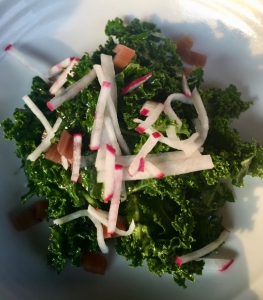 Sunset Terrace Kale Salad with Roasted Pumpkin Seed Dressing