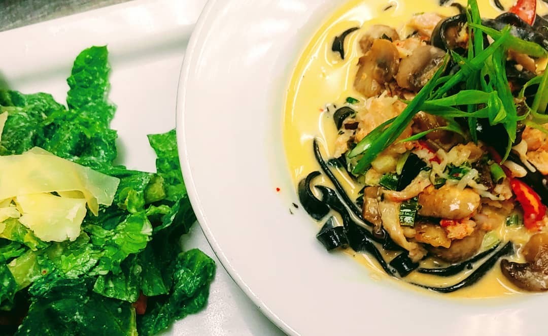 Fettuccini with Lobster is a signature dish at Lugano Ristorante in Cary. The eatery opened with limited seating on May 26.