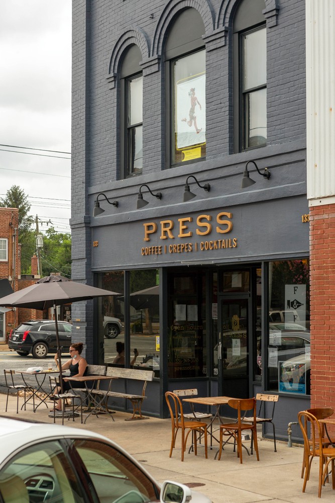 press coffee and crepes graham nc